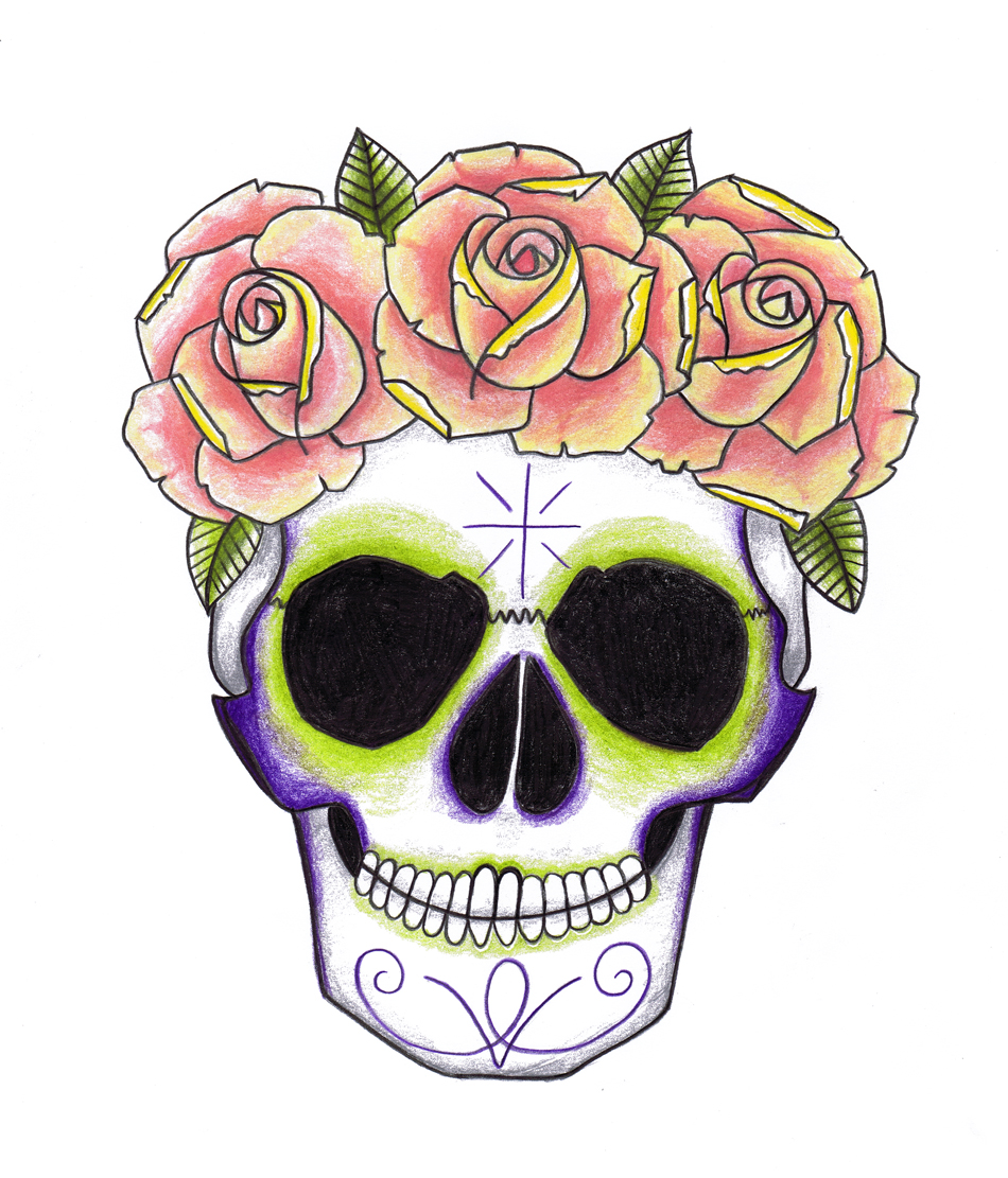 Grand'mere Jenny - Sugra Skull Tattoo Design